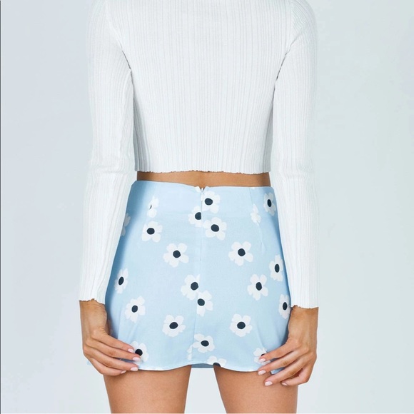 PRINCESS POLLY Shelly Mini Skirt Blue - Picture 2 of 5